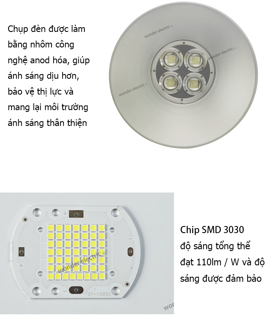 Đèn LED nhà xưởng 200W