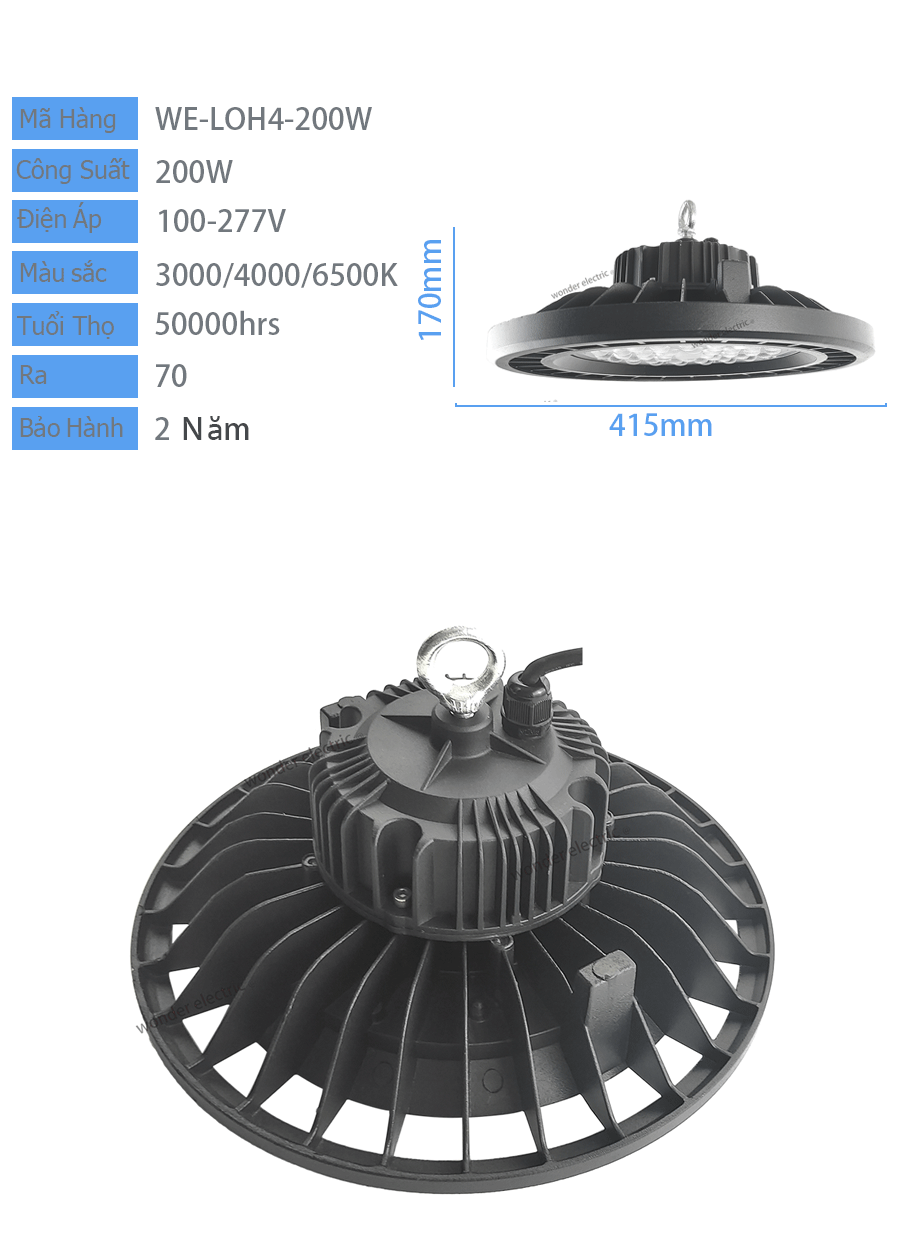 Đèn LED High Bay UFO 150W