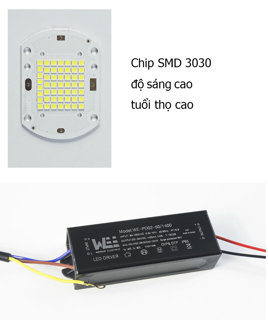 Đèn đường chiếc lá điện 100W