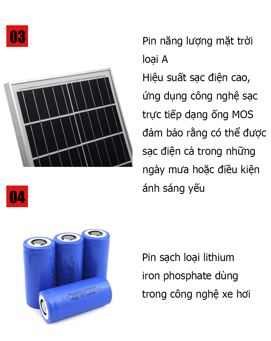 Đèn LED Pha Năng Lượng Mặt Trời 200W