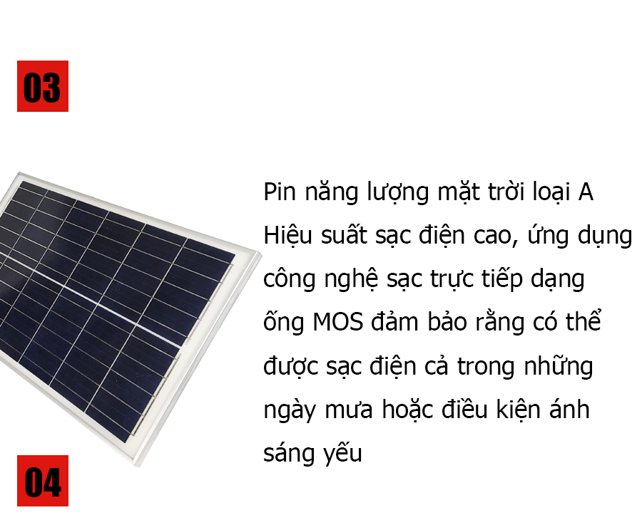 Đèn đường năng lượng mặt trời 100W