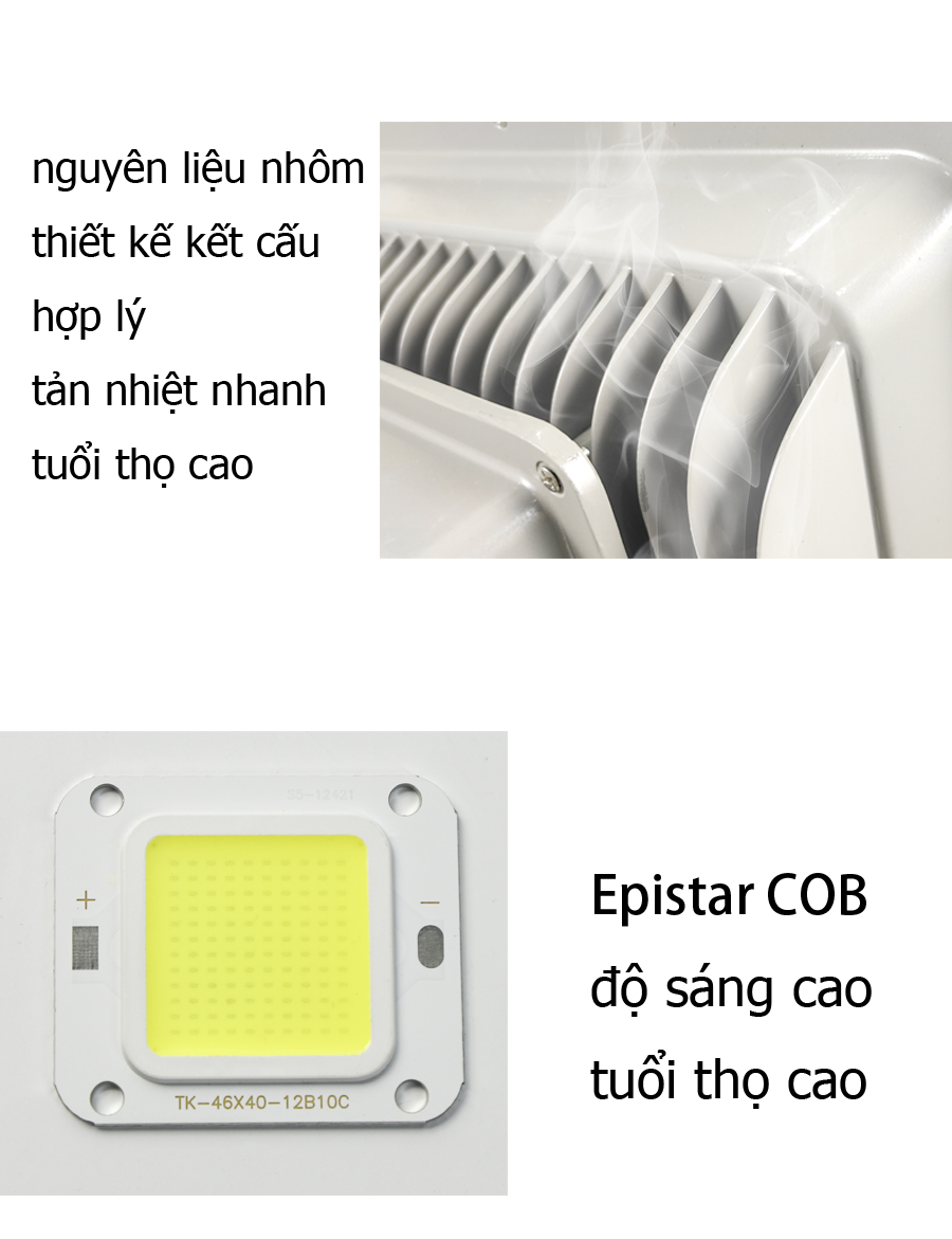 ĐÈN PHA LED 200W XÁM 