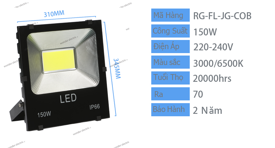 Đèn Pha led COB 150w