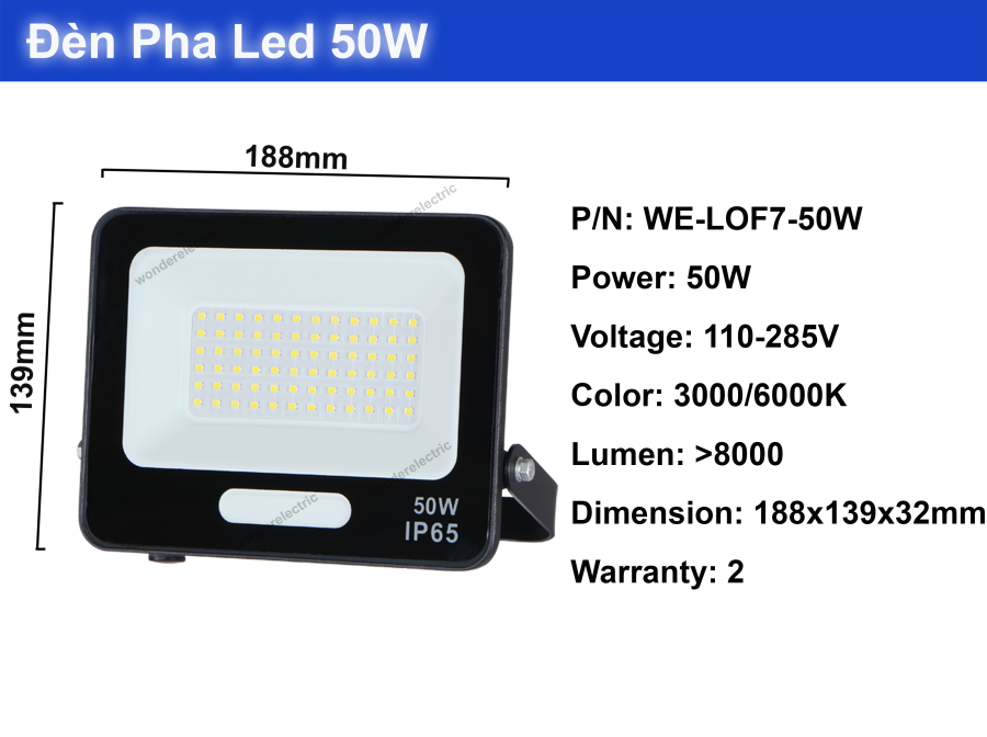 Đèn Pha Led cao cấp 100W