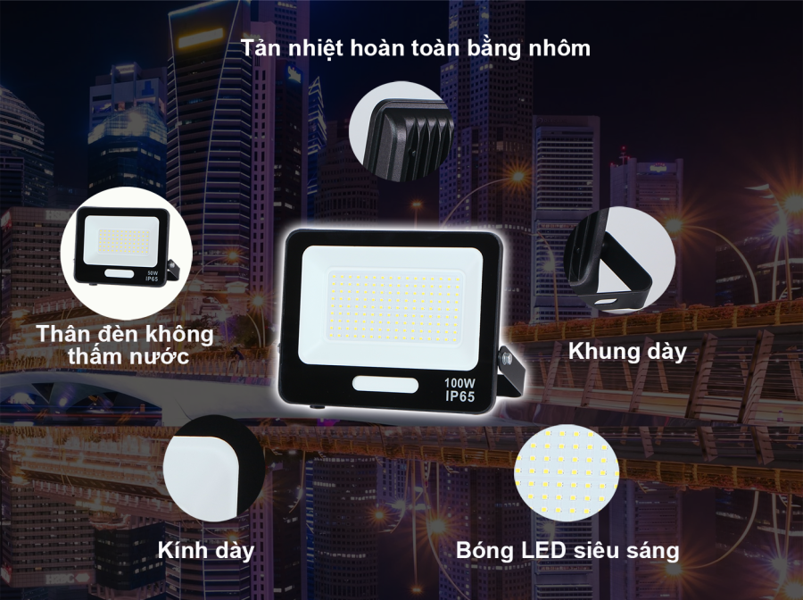 Đèn Pha Led cao cấp 200W