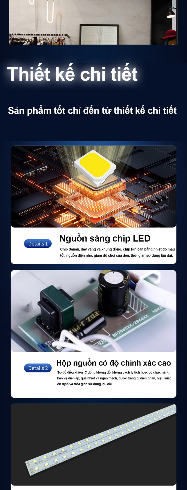 Đèn led Bán Nguyệt 