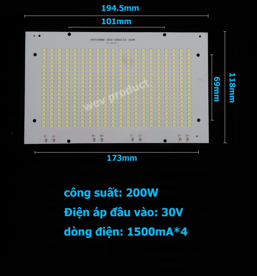 Chip LED SMD 2835 50W,100W,150W,200W