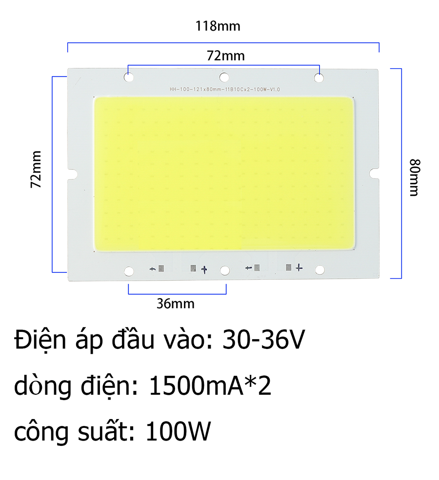 Chip LED COB 50W,100W,150W,200W