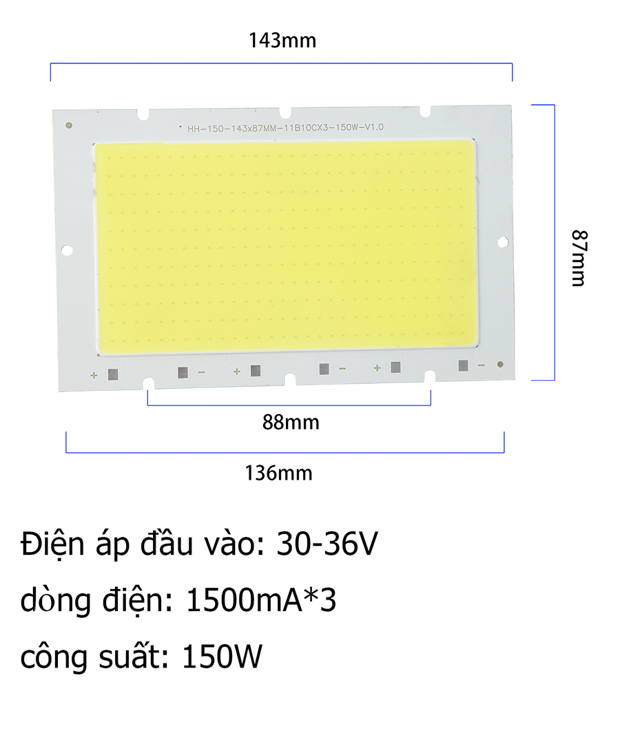 Chip LED COB 50W,100W,150W,200W