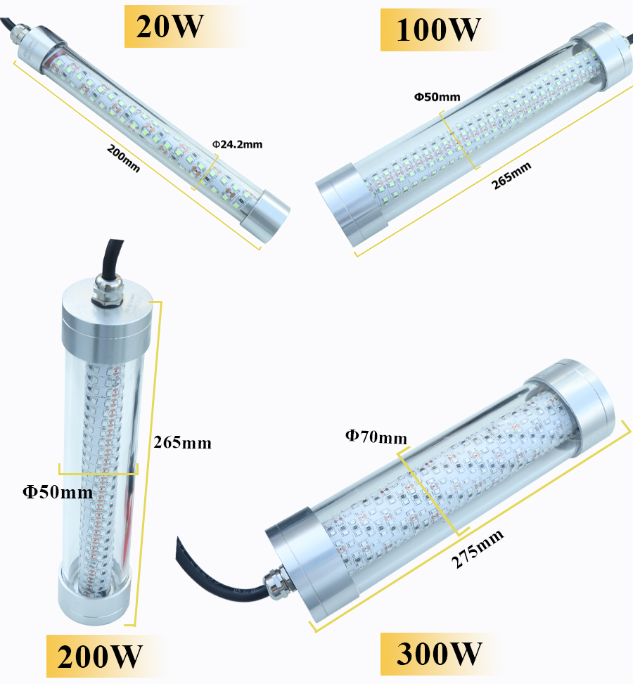 Đèn bắt cá dưới nước 20W, 100W,200W,300W