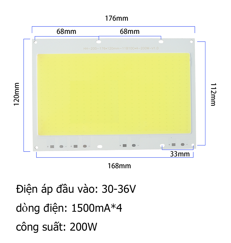 Chip LED COB 50W,100W,150W,200W