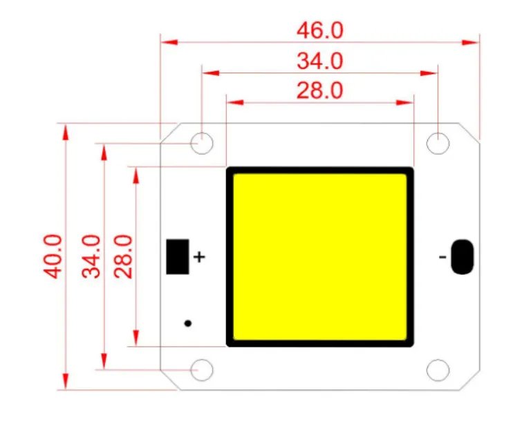 Chip Led 50W đèn pha, đèn đường