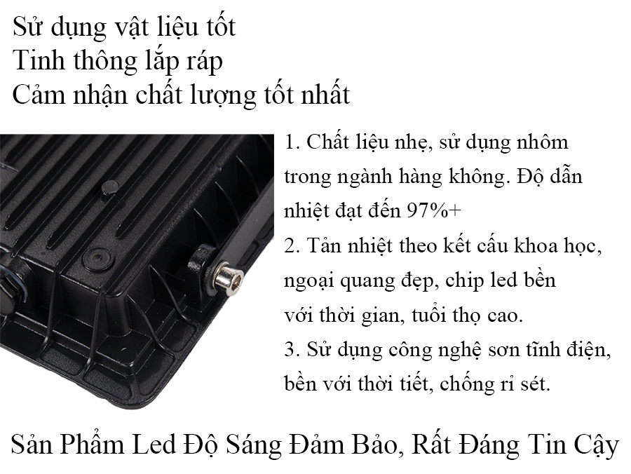 Đèn Pha Led 200W mẫu mới