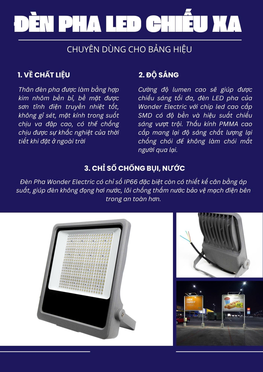 ĐÈN PHA LED MẪU MỚI HÀNG ĐỦ CÔNG SUẤT
