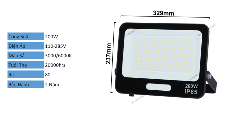 Đèn Pha Led cao cấp 200W