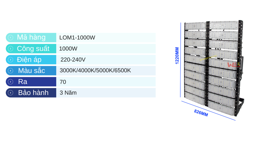 Đèn pha led module 400W