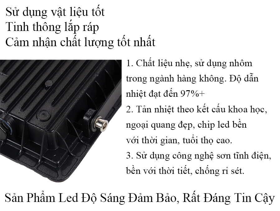 Đèn Pha Led 300W mẫu mới
